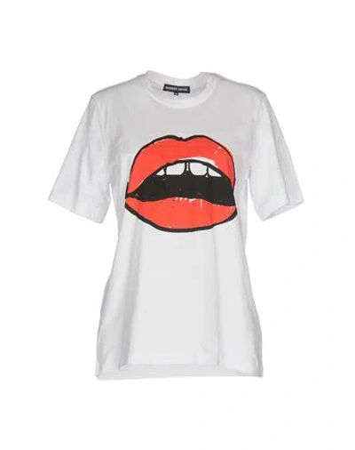 Markus Lupfer Woman T-shirt White Size L Cotton In Red