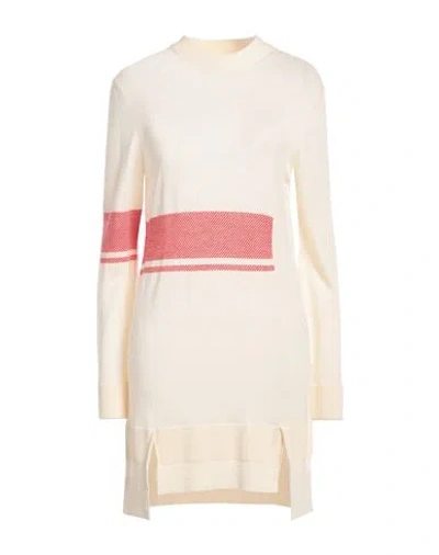 Les Valentines Woman Sweater Ivory Size L Virgin Wool In Neutral