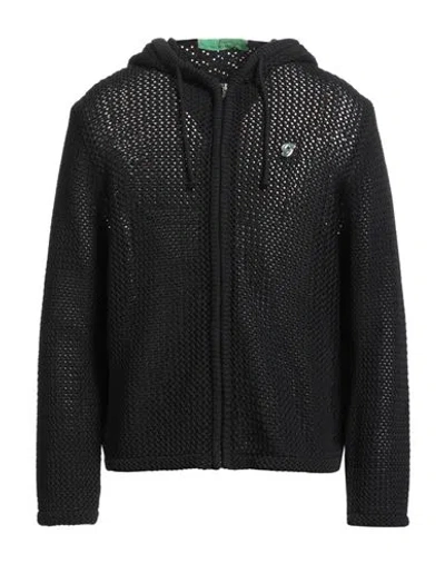 Garment Workshop Man Cardigan Black Size L Cotton In Black