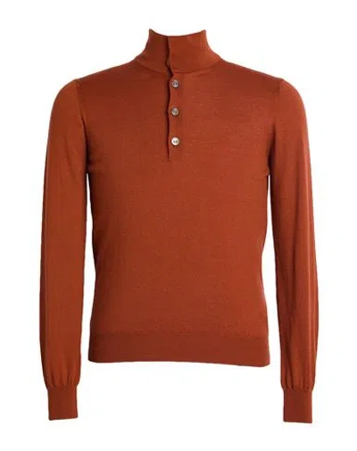 Malo Man Sweater Tan Size 38 Cashmere In Multi