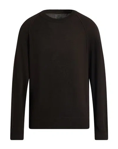 Bl'ker Man Sweater Dark Brown Size L Wool, Cashmere In Multi