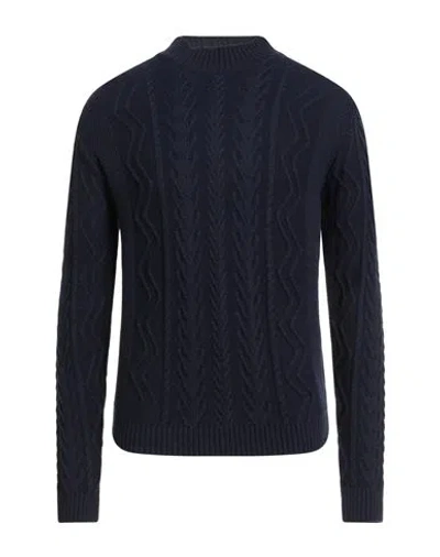 Alessandro Gilles Man Turtleneck Midnight Blue Size Xxl Wool, Acrylic In Blue