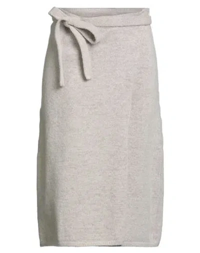 Proenza Schouler Woman Midi Skirt Light Grey Size M Polyamide, Acrylic, Wool In Gray