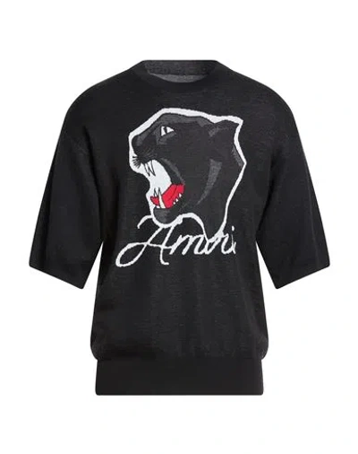 Amiri Man Sweater Black Size L Wool In Black