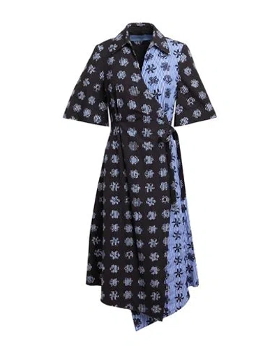 Jonathan Cohen Woman Midi Dress Black Size M Silk In Black