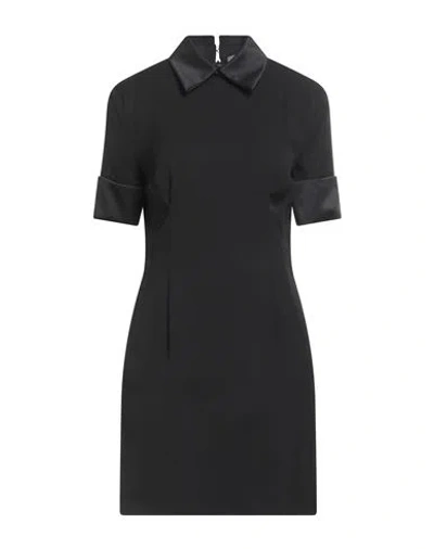 Sportmax Woman Mini Dress Black Size 8 Viscose, Polyester In Black