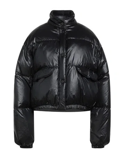 Our Legacy Black Cropped Inhale Puffa Down Jacket In Black