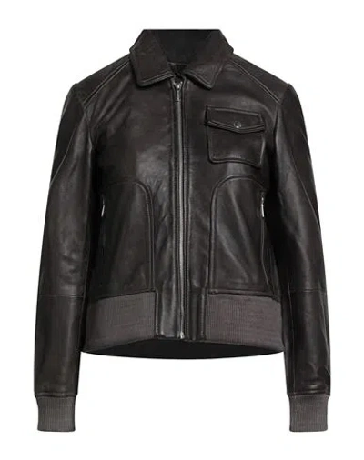 Bolongaro Trevor Woman Jacket Dark Brown Size L Sheepskin In Brown