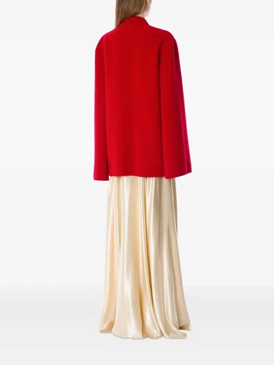 Alberta Ferretti Double-breasted Belted Blazer In Red