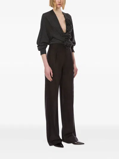 Alberta Ferretti Trousers In Brown