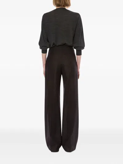 Alberta Ferretti Trousers In Brown