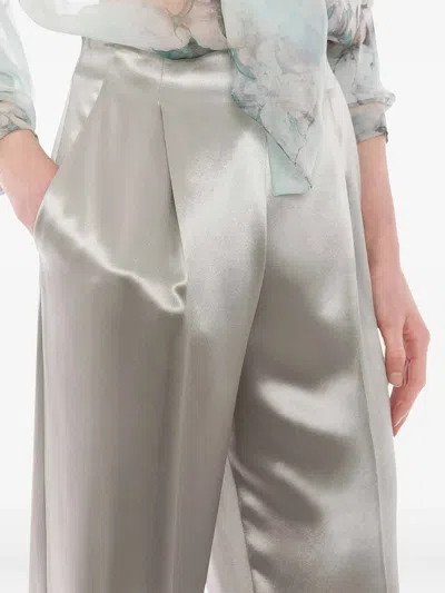 Alberta Ferretti Trousers In White