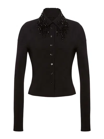 Alberta Ferretti Balenciaga Turtleneck Tshirt In Black