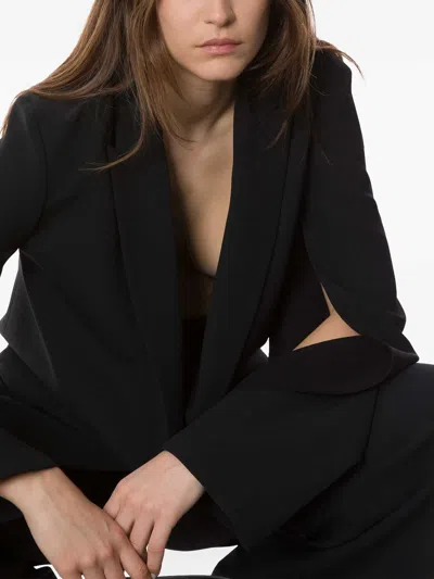 Alberta Ferretti Tailored Suit Jacket And Wide-leg Trousers In Black