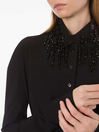 Alberta Ferretti Balenciaga Turtleneck Tshirt In Black