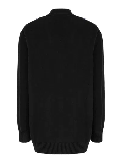 Alberta Ferretti Crystal-embellished Cardigan In Black