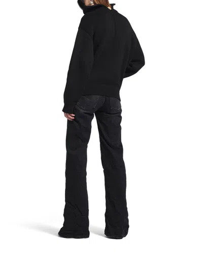 Balenciaga Wide Leg Pants In Black