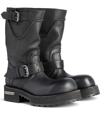 Balenciaga Woman Black Boots In Multi