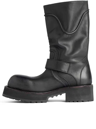 Balenciaga Woman Black Boots In Multi