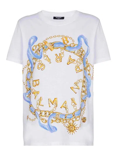Balmain Printed T-shirt In Multi
