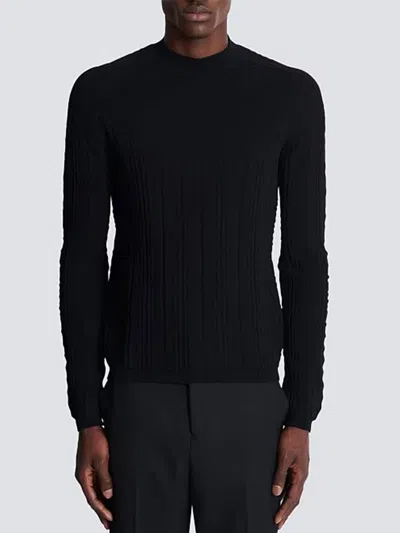 Balmain Classic Crew Neck Sw In Black