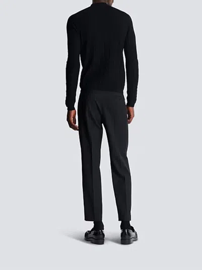 Balmain Classic Crew Neck Sw In Black