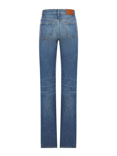 Chloé Wide-leg Denim Jeans With High Waist And Five-pocket Design In Blue