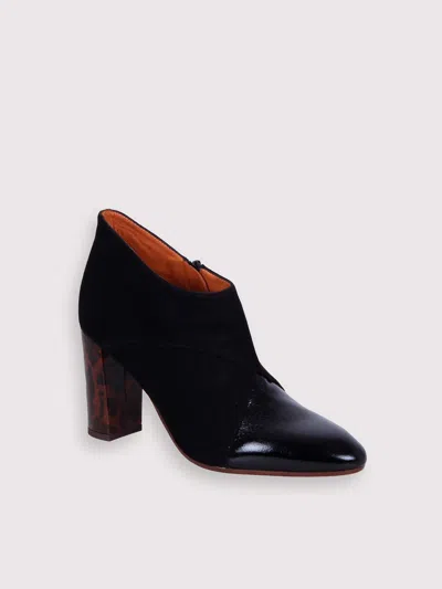 Chie Mihara 75mm Etika Tortoise Heel Boots In Black