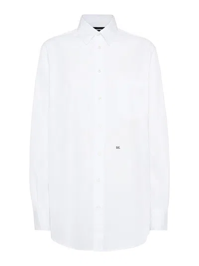 Dsquared2 Maxi Dean Shirt In White