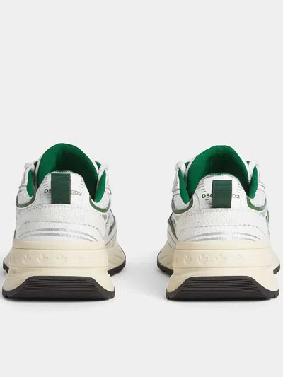 Dsquared2 Textured Mesh Sneakers Rubber Sole Pull Tab In Multi