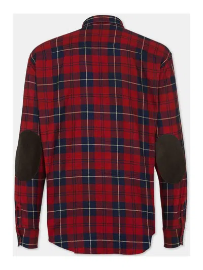 Dsquared2 Vintage Button-down Shirt Elbow Patches In Red