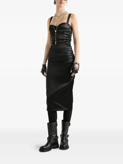 Dolce & Gabbana Vestido Midi - Negro In Black