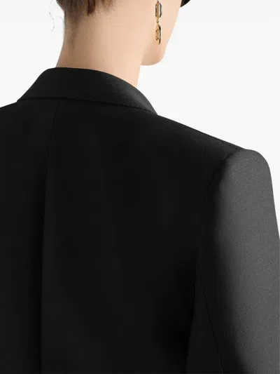 Dolce & Gabbana Double-breasted Jacket In Faille In Black