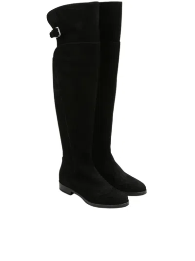 Dolce & Gabbana Over-the-knee Boots Featuring Buckle Detail In Black