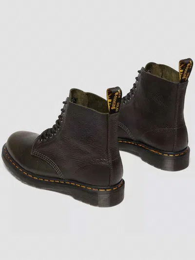 Dr. Martens Green Leather 1460 Pascal In Brown