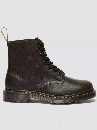Dr. Martens Green Leather 1460 Pascal In Brown