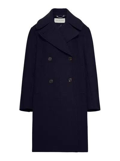 Dries Van Noten Double-breasted Coat In Blue
