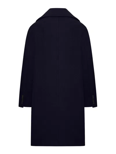 Dries Van Noten Double-breasted Coat In Blue