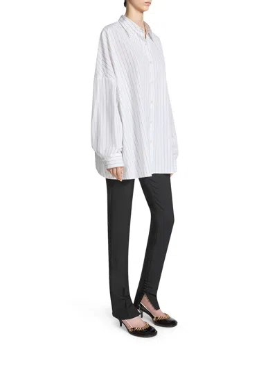 Dries Van Noten Women Oversized Striped Shirt In White