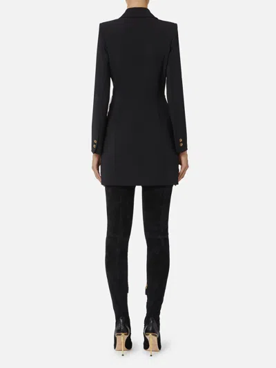 Elisabetta Franchi Double-breasted Dress Featuring Chain Detail In Black