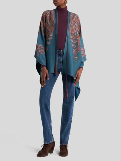 Etro Capes And Ponchos In Blue