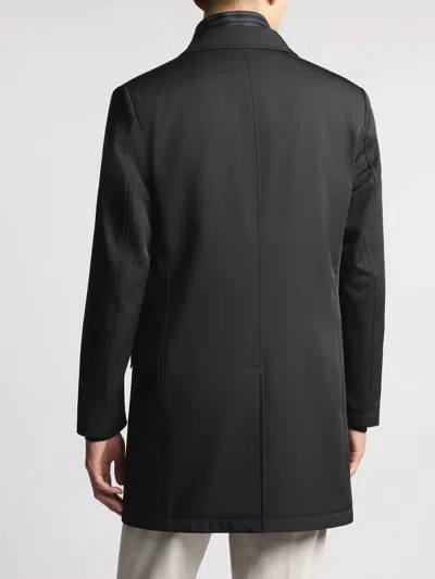 Fay Three-button Single-breasted Coat In Black