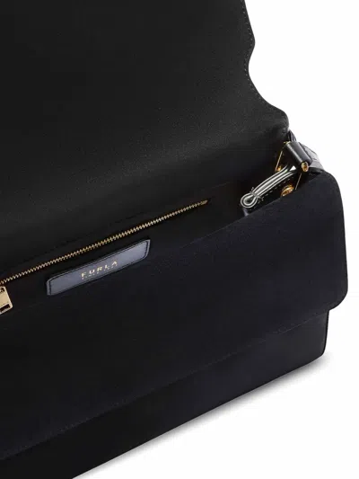 Furla Domus S Shoulder Bag With Adjustable Strap In Black