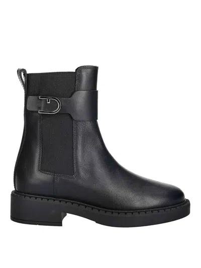 Furla Ankle Boots With Round Toe And Block Heel In Black