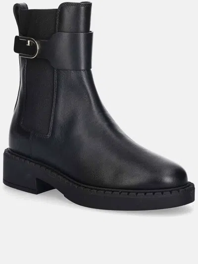 Furla Ankle Boots With Round Toe And Block Heel In Black