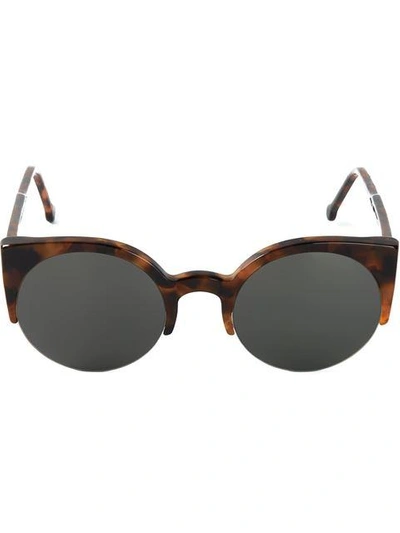 Shop Retrosuperfuture 'lucia Kids' Sunglasses In Brown