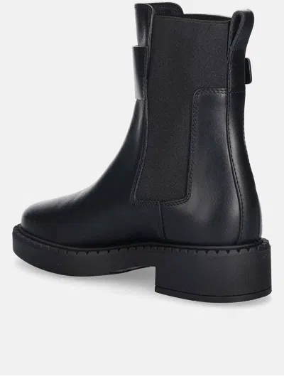 Furla Ankle Boots With Round Toe And Block Heel In Black