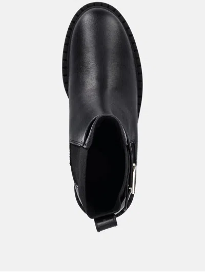 Furla Ankle Boots With Round Toe And Block Heel In Black