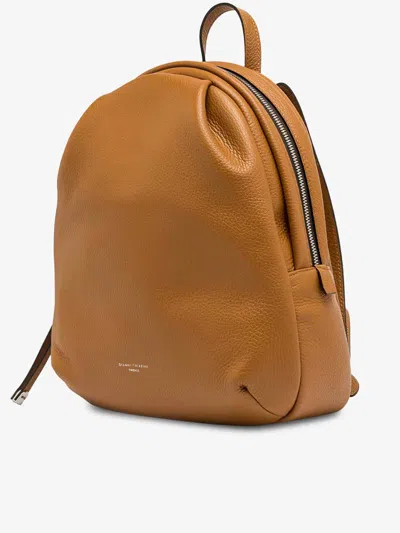 Gianni Chiarini Emanuela Backpack With Adjustable Straps And Top Handle In Orange
