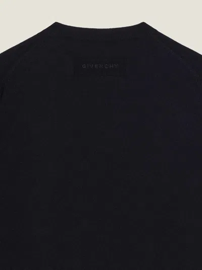 Givenchy Ribbed Crewneck Sweater Long Sleeves In Black